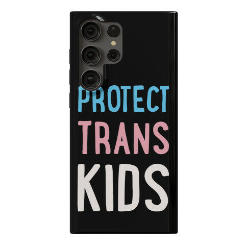Protect Trans Kids White Print Phone Case